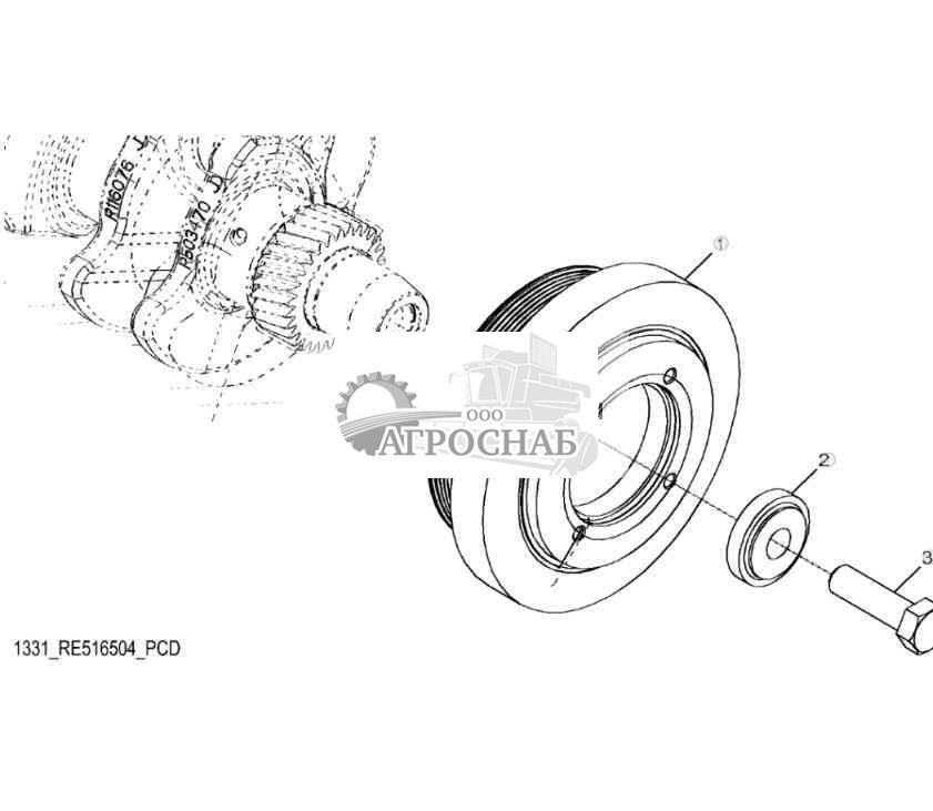 1331 Демпфер и шкив коленчатого вала 